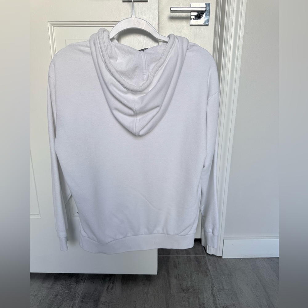 Puma Womens White Logo Hoodie Sweatshirt Casual Comfort Size XS - Picture 4 of 13